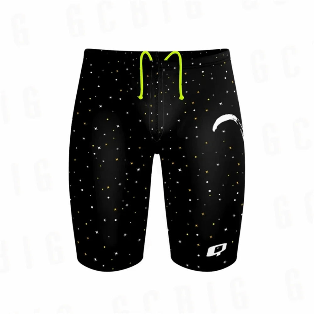 Summer Mens Beach Swimming Pants Swimwear Training Swim Shorts Trunks Swimsuits Boys Jammer Running Sports Surf Shorts Trunks