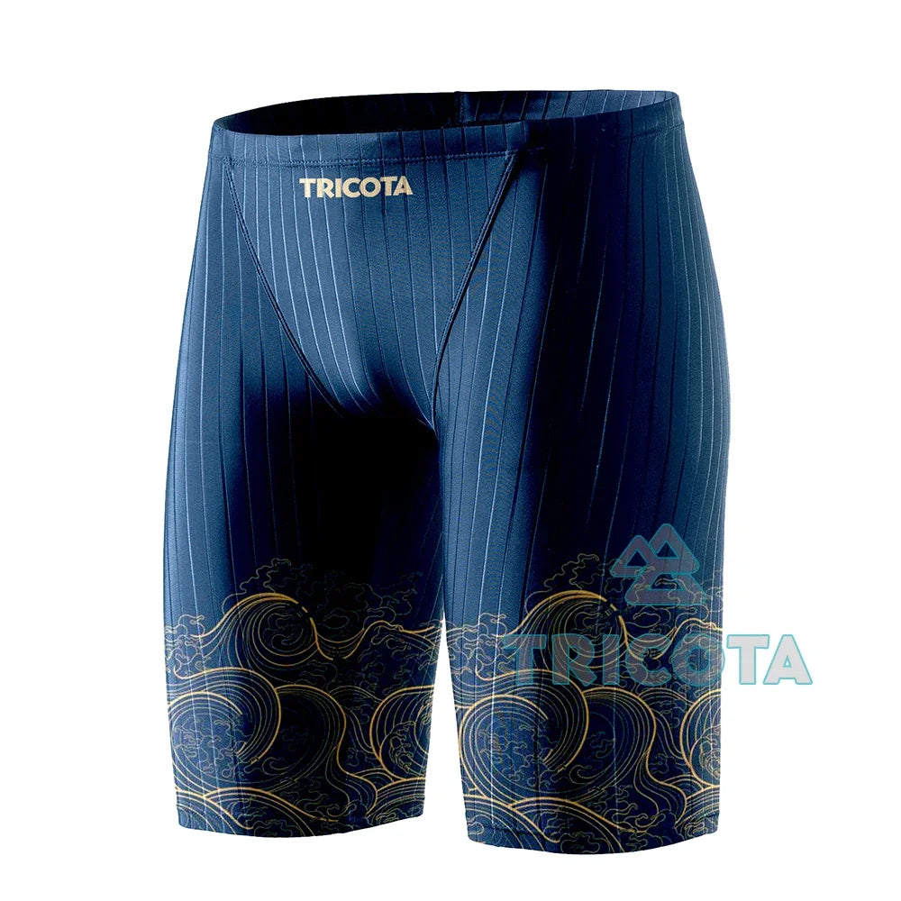 Rash Men Swim Jammer Swimwear Durable Athletic Training Endurance Swimming Trunks Summer Beach Pants Breathable Surfing Shorts