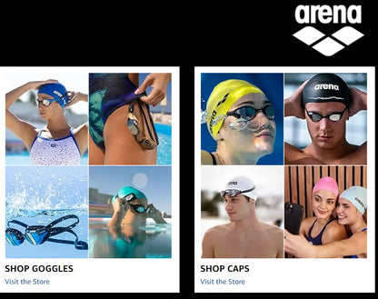 ARENA professional waterproof and anti fog high-definition adult swimming goggles silicone swim cap