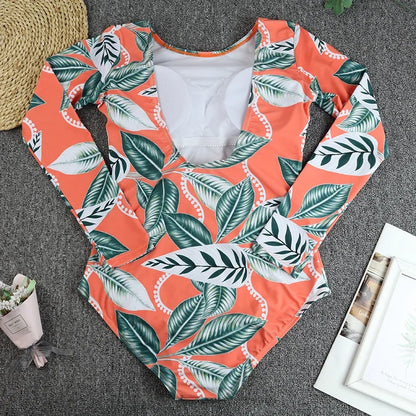 Rash Guard Women Swimsuit Female Swimwear Surfing Swimming Suit Long Sleeve Beachwear