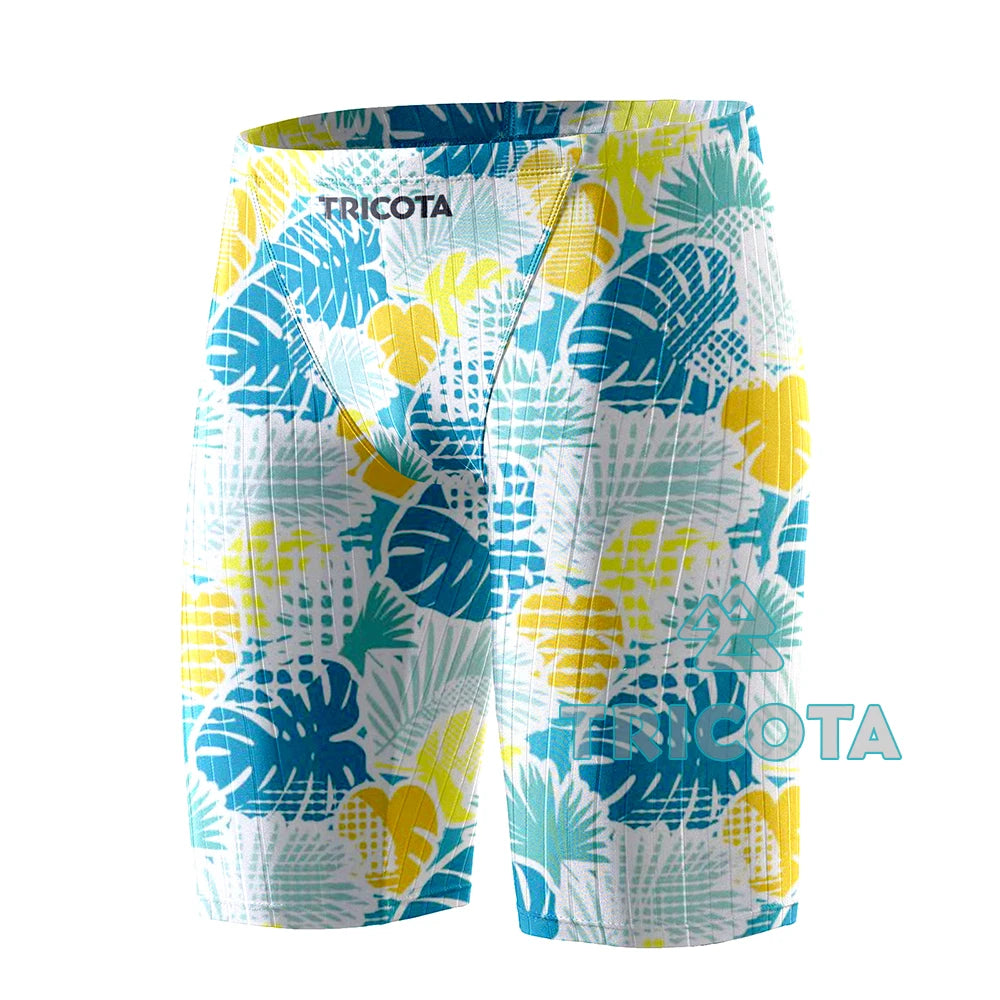 Swim Boxer Summer Men Swimwear Durable Athletic Training Swim Shorts Beach Trunks Breathable Jammer Swimming Trunks Tight Surfing Shorts