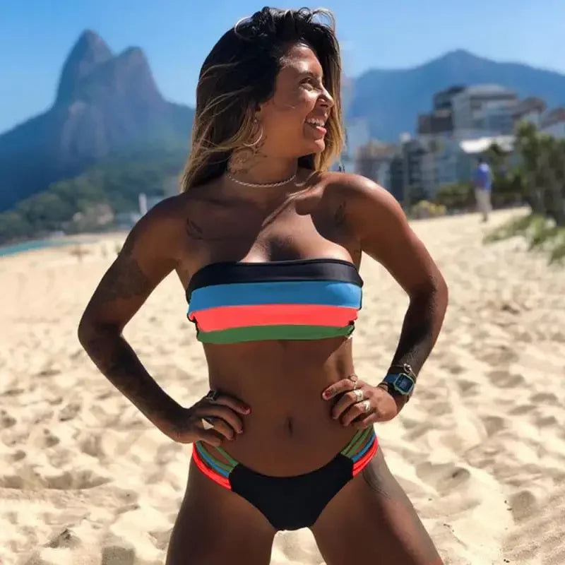 Push Up Bikini Print Swimsuit Swimwear Women Low Waist Bathing Suit Bikinis Set Beachwear Brazilian Biqiuni XL