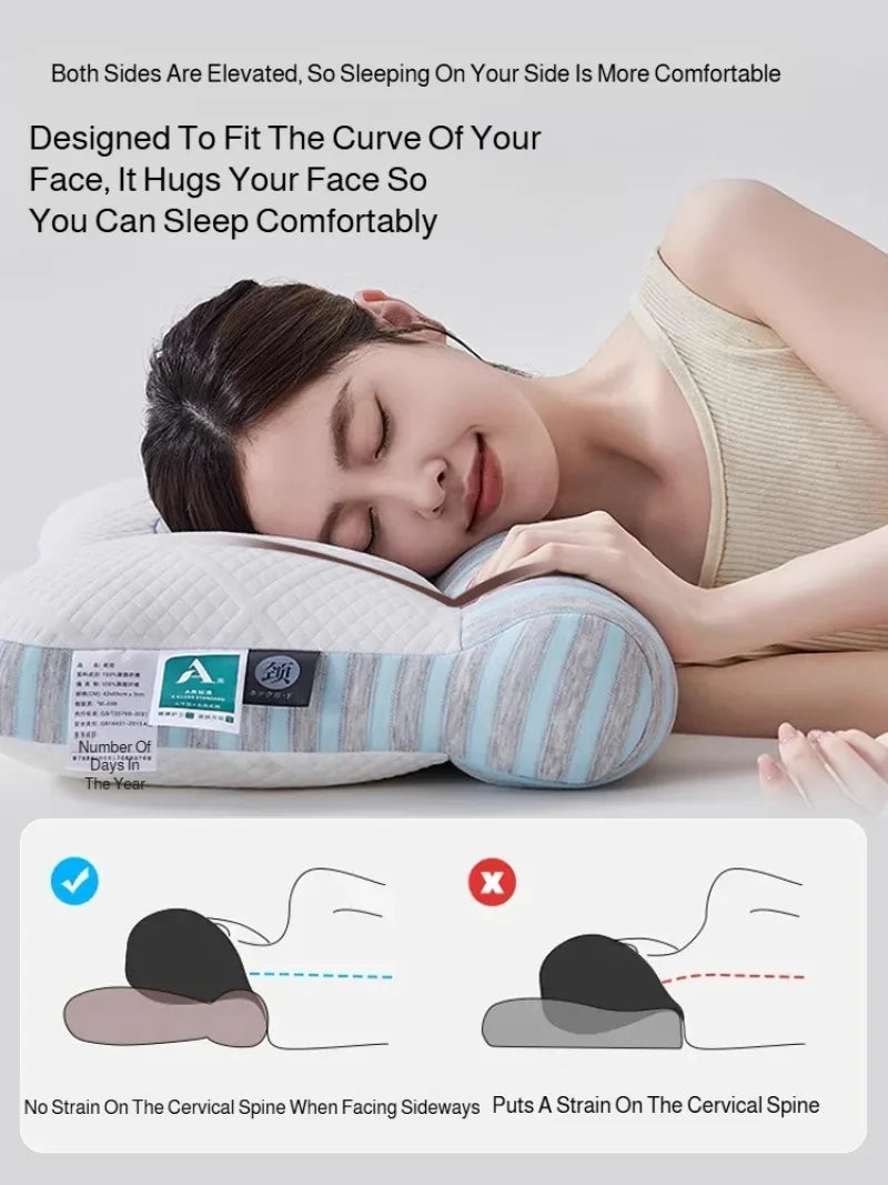 Adult Neck Pillow Feather Velvet Pillow Core Whole Head Traction Partition High Elastic Pillow Core Homestay Hotel Special Pillow