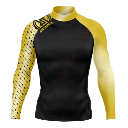 Men's Surfing Shirt Nautical Diary Lycra Rash guard RIGHTTRACK For Surf Sportswear Beach UV Swimwear UPF50+ Clothes