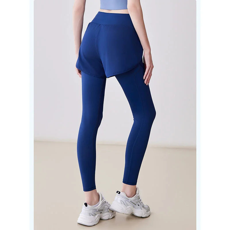 Aiithuug with Pocket  Athletic 2 in 1 Running Shorts with Leggings High Waist Elastic Yoga Dance Pants Quick Dry Athletic Gym