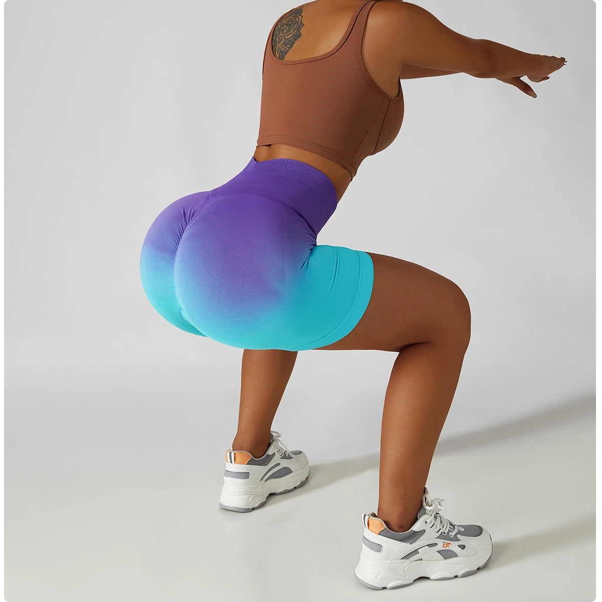 Summer Seamless High Waist Yoga Shorts Butt Lift Cycling Shorts Gym Shorts Women Pants Breathable Tie-dye Sports Leggings Women
