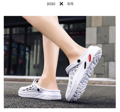 Men Sandals Light EVA Men's Casual Shoes Hole Shoes Clogs Home Garden Outdoor Male Beach Flat Slippers Big Size 49