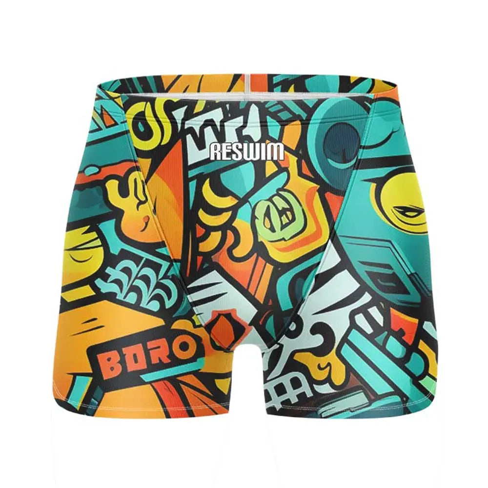 Men's Swim Shorts Swim Trunks Jammer Swimsuit Swimming Trunks Athletic Training Swimwear Boys Beach Surfing Tights Swimsuit