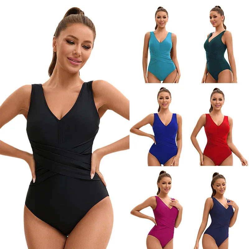Women's Sleeveless Backless One-Piece Swimsuit Monokini with Tummy Control  Swimwear