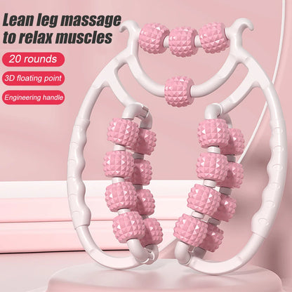20 Wheel Annular Leg Clamp Massager Body Slimming Roller Massage for Body Massager Relax