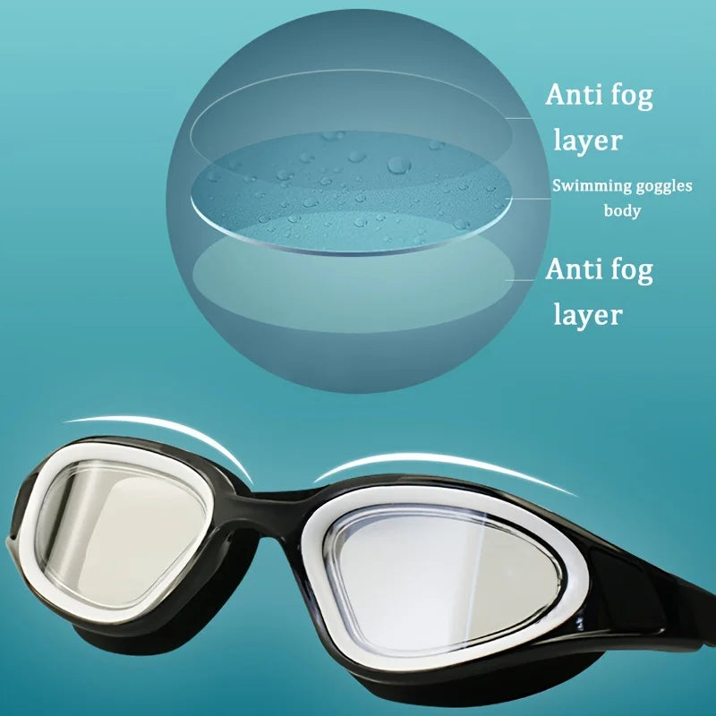 Swimming Goggles High Definition Goggles Large Frame Training Equipment Swim Goggles Men Adult