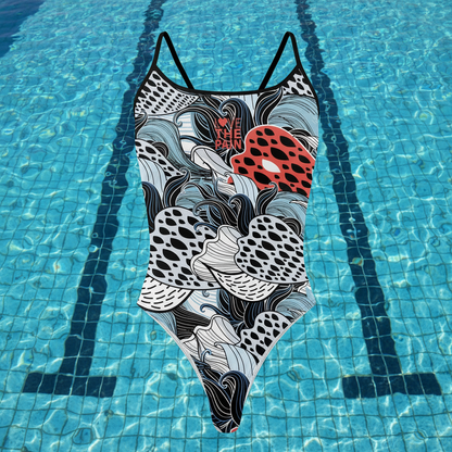 Female Women's Swimsuit One-piece Comfortable Set Swimwear Functional Training Thin Strap Swimsuit Swimming Bathers Pool Squad