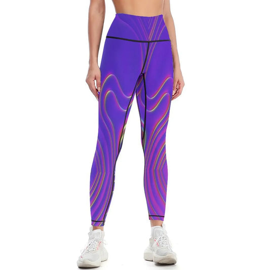 Transverse Line Design Leggings sport pants Women's push up Womens Leggings