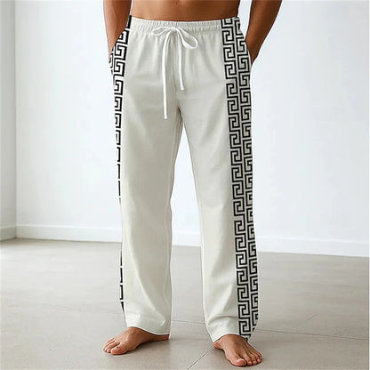 Men's Spring/Summer Casual Pants Minimalist Style Breathable Comfortable Straight-Leg Casual Pants Sports Pants