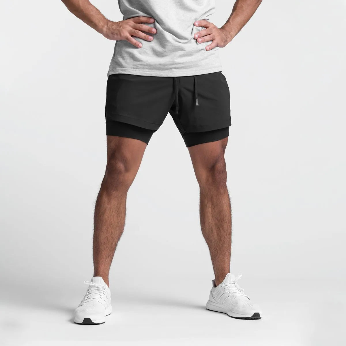 Running Shorts Male Gym Men's Shorts Crossfit 2 IN 1 Sport Shorts Homme Fitness Basketball Jogging Bodybuilding Short Pants