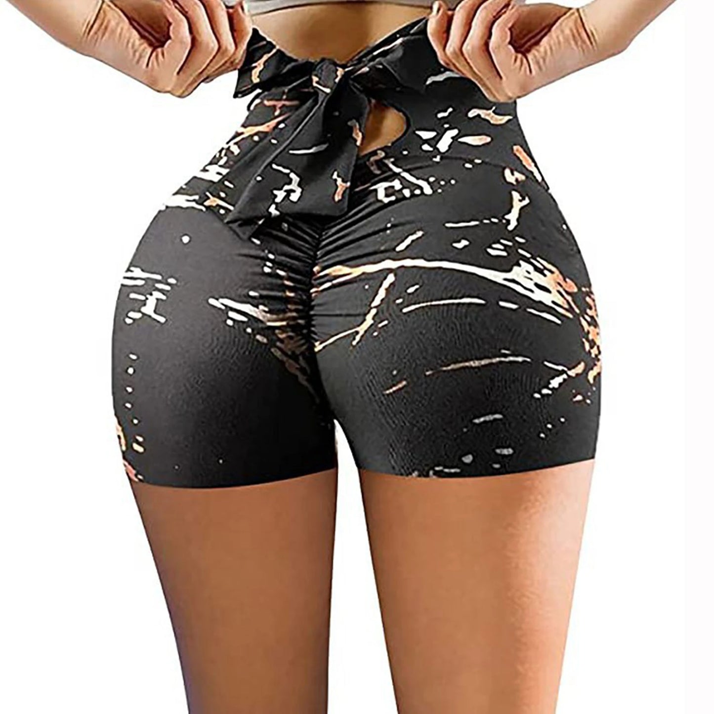 running/yoga pants/shorts with built-in abdominal support and rear lift for yoga, fitness, and gym