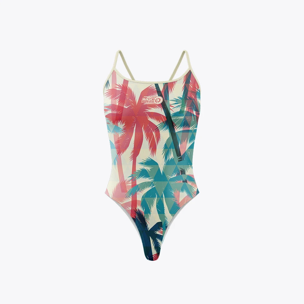 Women One Piece Swimsuit Triathlon Suit Comfortable Swimwear Training Beachwear Athletic Open Back Fitness Plus Size