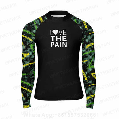 Summer Men's Swimwear Long Sleeve Rash Guards Swim T-Shirts Uv Sun Protetion Swimsuit Beach Skin Suit Water Surf Deck Suit
