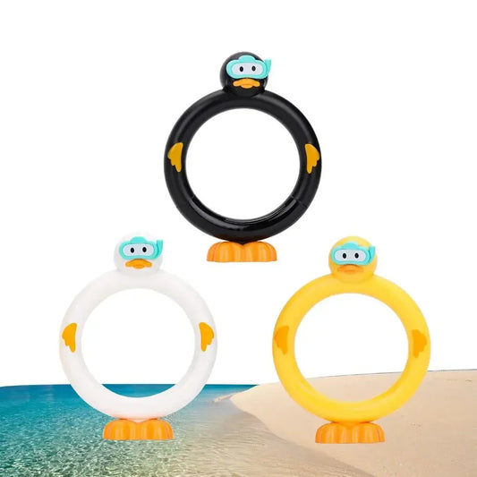 Pool Rings For Kids Diving Cute Diving Duck Swimming Toys Colorful Training Sinking Throwing Dive Sticks 3PCS Pool Toys