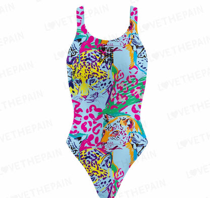 Love The Pain Women's Swimsuit Bodysuit Summer Sport Training Swimwear Backless One Piece Monokini Beach Bathing Suit