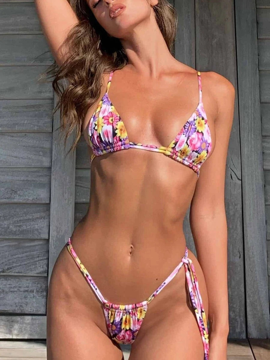Women Bikini Micro Bikini Sets Push Up Female Swimsuit Thong Brazilian Swimwear Two Pieces Biquini Beach Swimming Suit