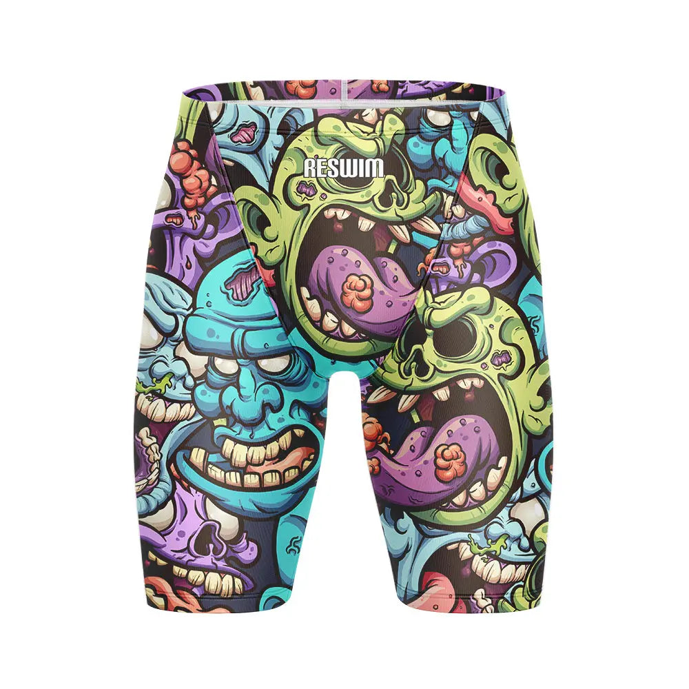Swimming Trunks Men's Swim Jammer Swimsuit Beach Tights Shorts Training Swimming Shorts Professional Athletic Surf Swimwear