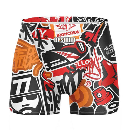 Swim Boxers Summer Swimming Trunks Men's Swim Jammer Surf Shorts Endurance Athletic Training Swimsuit Pants GYM Swimwear Beach Tights Shorts