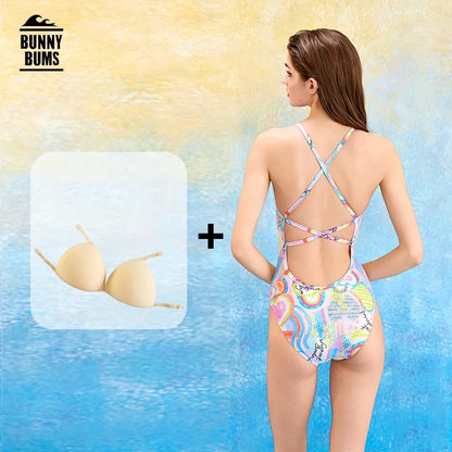 Women One Piece Quick-Dry Competitive Outdoor Water Sports Beach Surfing Swimsuit Female Professional Athletic Bathing Swimwear
