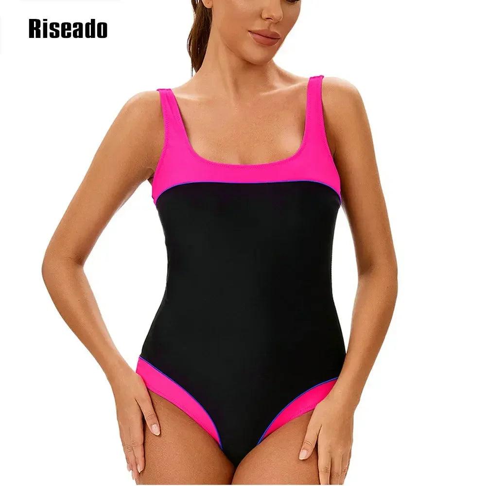Swimwear Athletic One Piece Swimsuit - U Back for Training, Sports, and Fitness