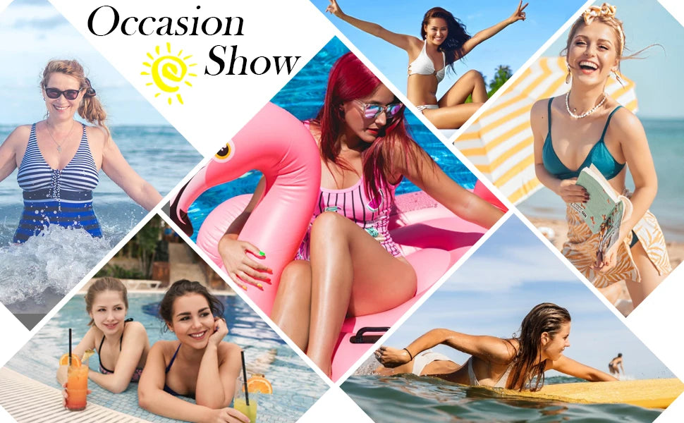 Plus Size Women's Tankini Swim Dress Swimsuit Two Piece Summer Outfit Swimwear Printed V-Neck Bathing Suit