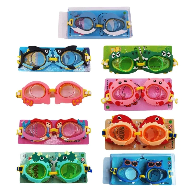 Anti Fogs Anti UV Kids Swim Goggles Cartoon Clear Views Swim Glasses Waterproofs Water Pool Goggles Not Leaking