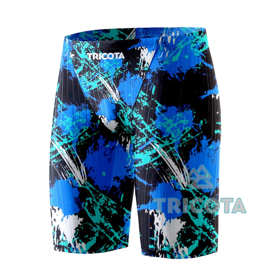 Men Jammers Swimsuit Competitive Swim Team Suit Quick Dry Swimwear Athletic Training Swimming Shorts Beach Tight Surfing Trunks