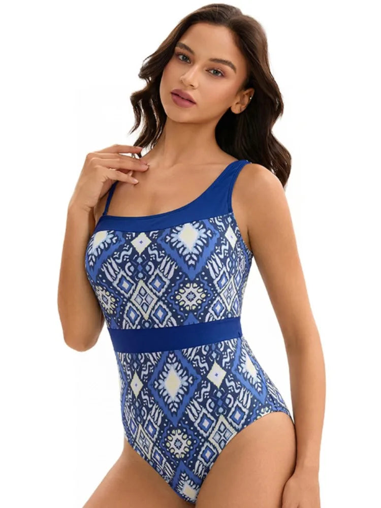 High Waist Swimsuit Women Summer Bathing Suit Bikini Set Sleeveless Swimwear Women Beach Swimming Suit For Female