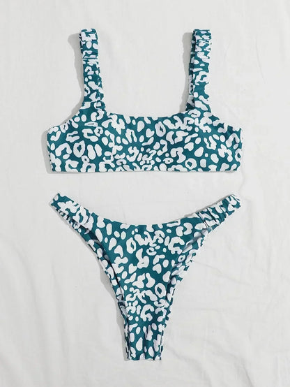 micro bikini women orange leopard print push up padded thong swimsuit female cut out bathing suit swimwear biquini