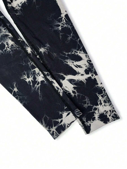 V-Buttocks Leggings Women's Tie Dye Scrunch Butt Yoga Pants Fitness Athletic Gym Suit Female Clothing Sport Tights