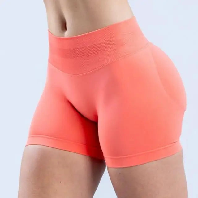 D-impact Gym Woman High Support Fitness Sports Biker Shorts Workout Scrunch Butt Yoga Seamless Leggings Running Shorts XP389