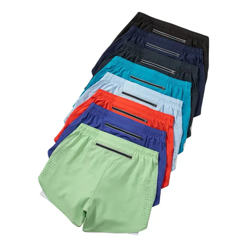 Summer 2 in 1 Jogging Clothing Gym Marathon Running Fitness Beach Shorts Men Sportswear Double-deck Training Sport Shorts Pant