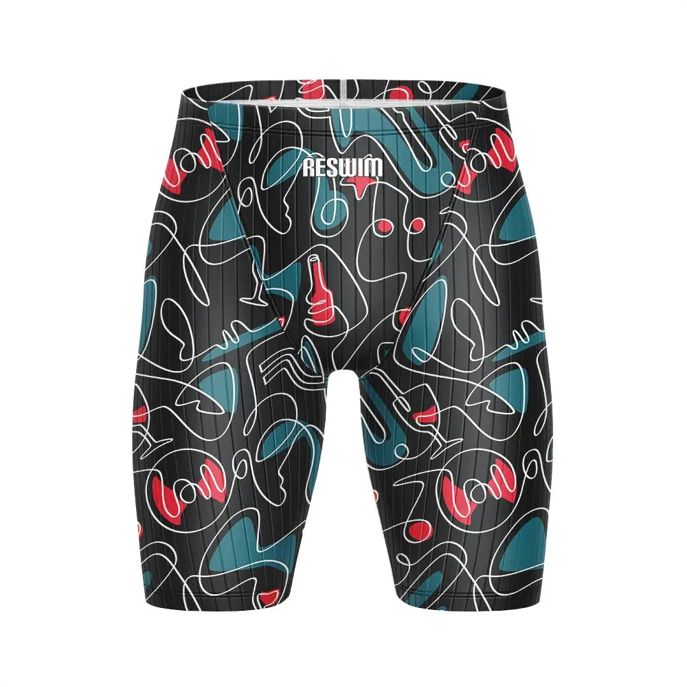 Men's Jammers Racing Swimsuit Swim Trunks Beach Tights Shorts Athletic Training Swimwear Sports Swimming Rash Guards Pants