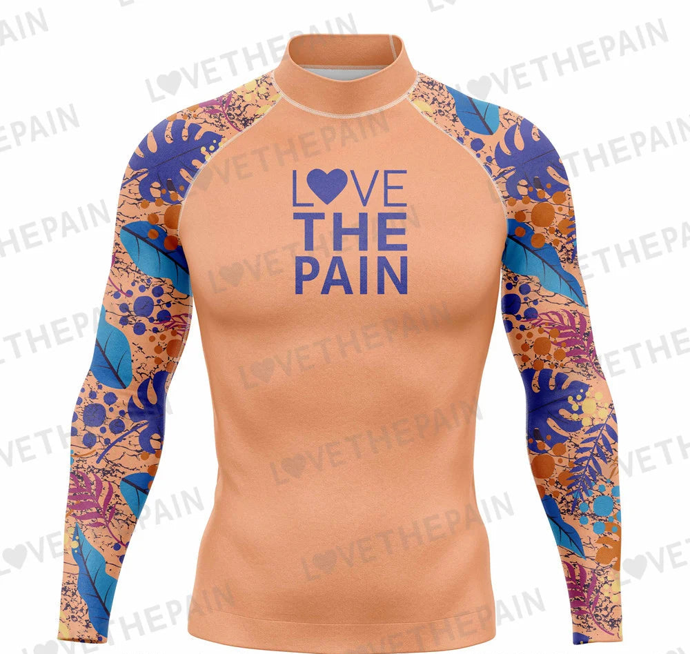Men's Rash Guards Swimsuit Surf Suit Beach T-Shirts Sun UV Protection Long Sleeve Surfing Rashguard Sports Swim Tight Clothes
