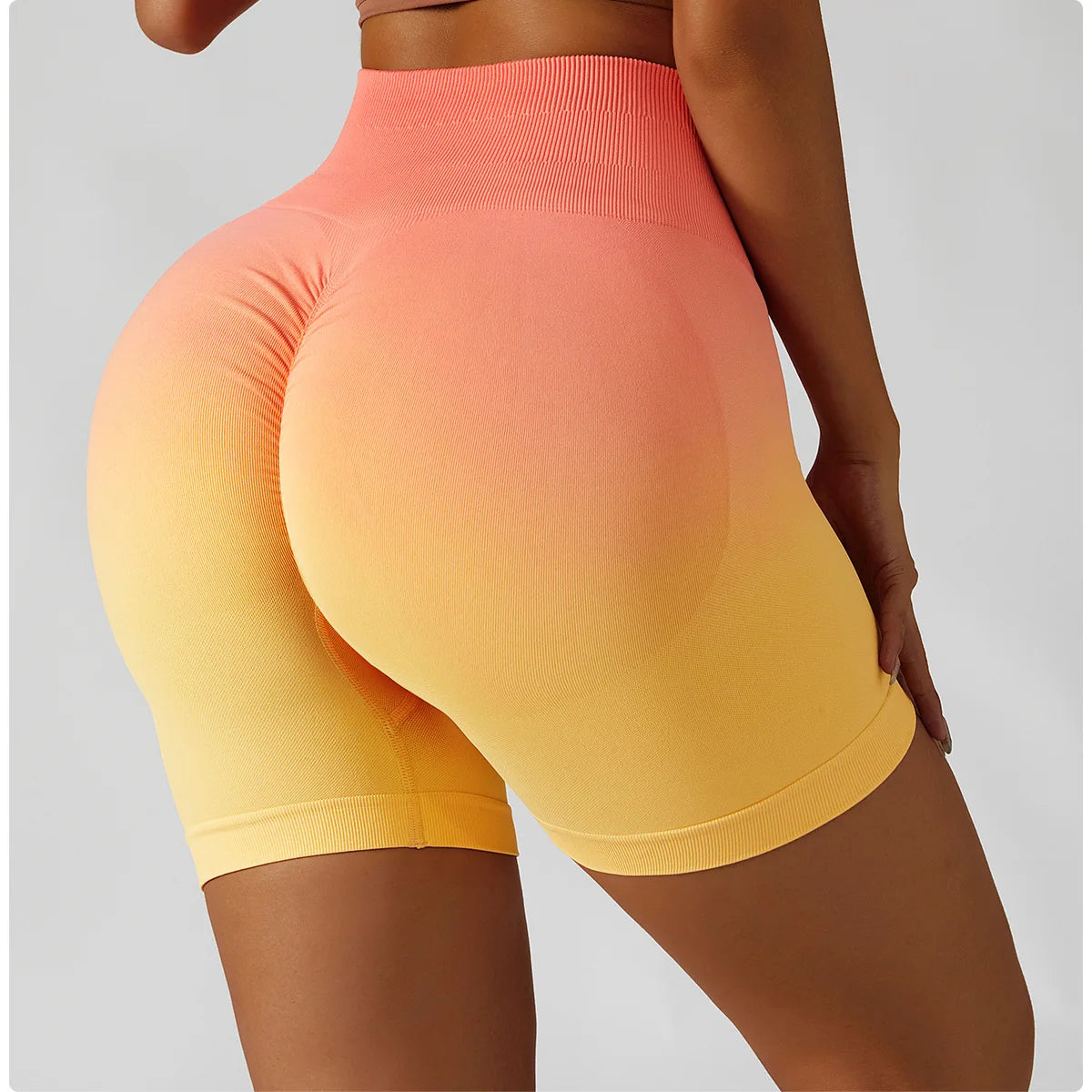 Summer Seamless High Waist Yoga Shorts Butt Lift Cycling Shorts Gym Shorts Women Pants Breathable Tie-dye Sports Leggings Women