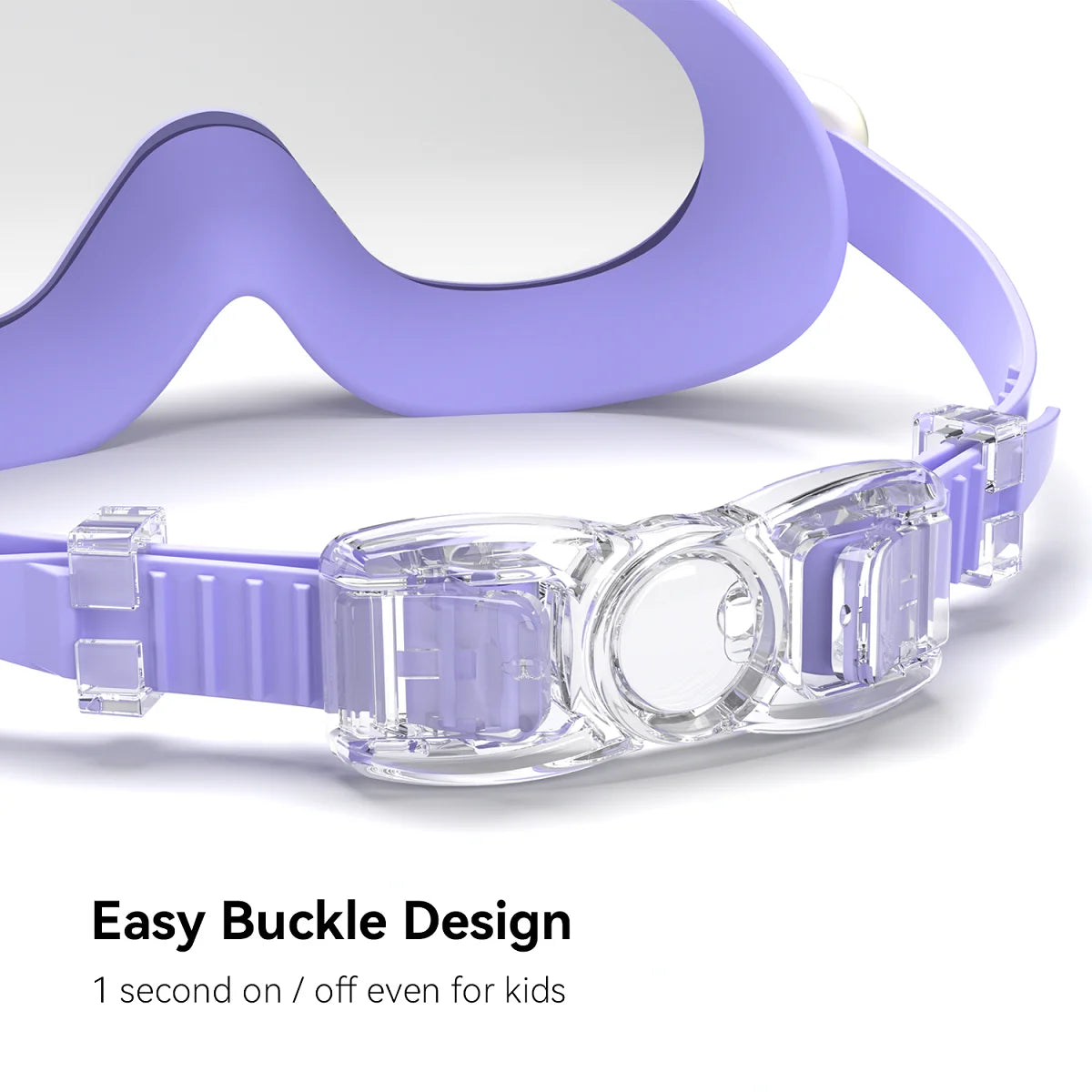 Kids Swimming Goggles Large Frame Wide View Clear Vision Anti-Fog Anti-UV No Leaking Waterproof Quick Adjustable Child Age 6-15
