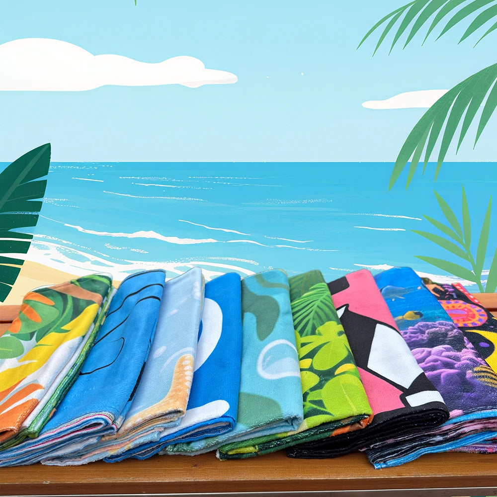 Quick-Dry Printed Beach Towels
