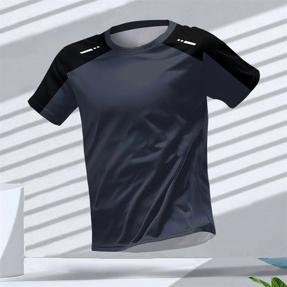 Gym Summer Quick Dry Breathable Men's T Shirt Outdoor Run Fitness Sports Short Sleeve Casual O-Neck Men Gym Sportswear T-Shirt