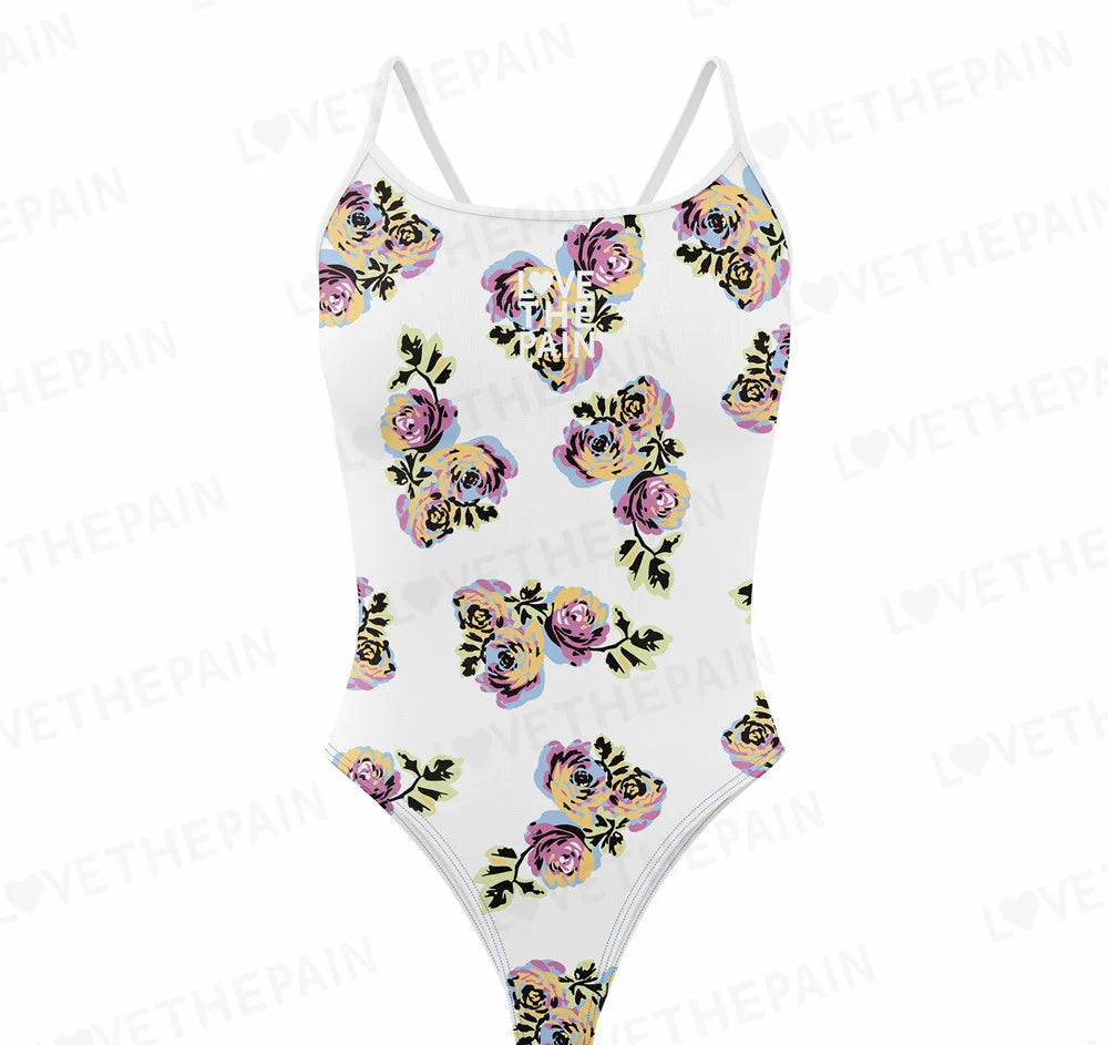 Love The Pain Women Swimsuit One-piece Comfortable Suit Functional Training Swimwear Pro Triathlon Beach Bathing Suit