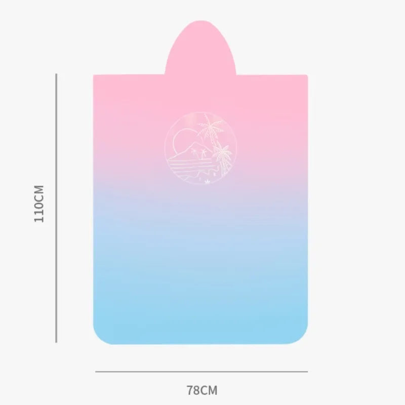 Surf Poncho Changing Robe with Hood Quick Dry Microfiber Wetsuit Changing Towel with Zipper for Bath Beach Surfing Men Women