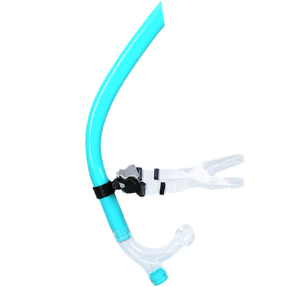 Swim Training Snorkel Center-Mount Front Comfortable Mounted Silicone Mouthpiece Junior Swimmers Equipment For Adult Youth Kid