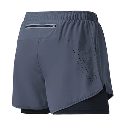 Running Shorts Sportswear 2 in 1 Training Short Pant Summer Double-deck Beach Homme Jogging Clothing Gym Sport Shorts Men