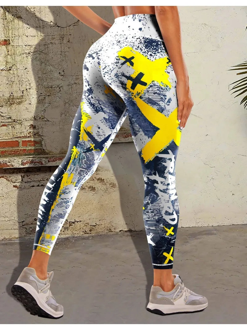 Printed Yoga Pants Women's Sports Fitness Leggings High Waist Tight Sport Pants Clothes Sport Women Fitness Push Up