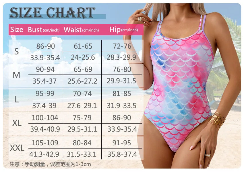 Bikini Mermaid Swimwear Women Fish Scale Swimming Suit One Piece Swimsuit Woman Surf Beach Wear Bathing Suit Monokini