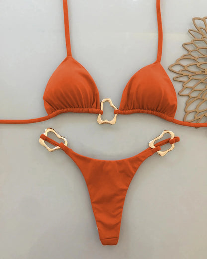 Halter Micro Bikini Women Swimsuit Solid Swimwear Thong Bikinis Set Brazilian Beach Wear Bathing Suit Biquini Female